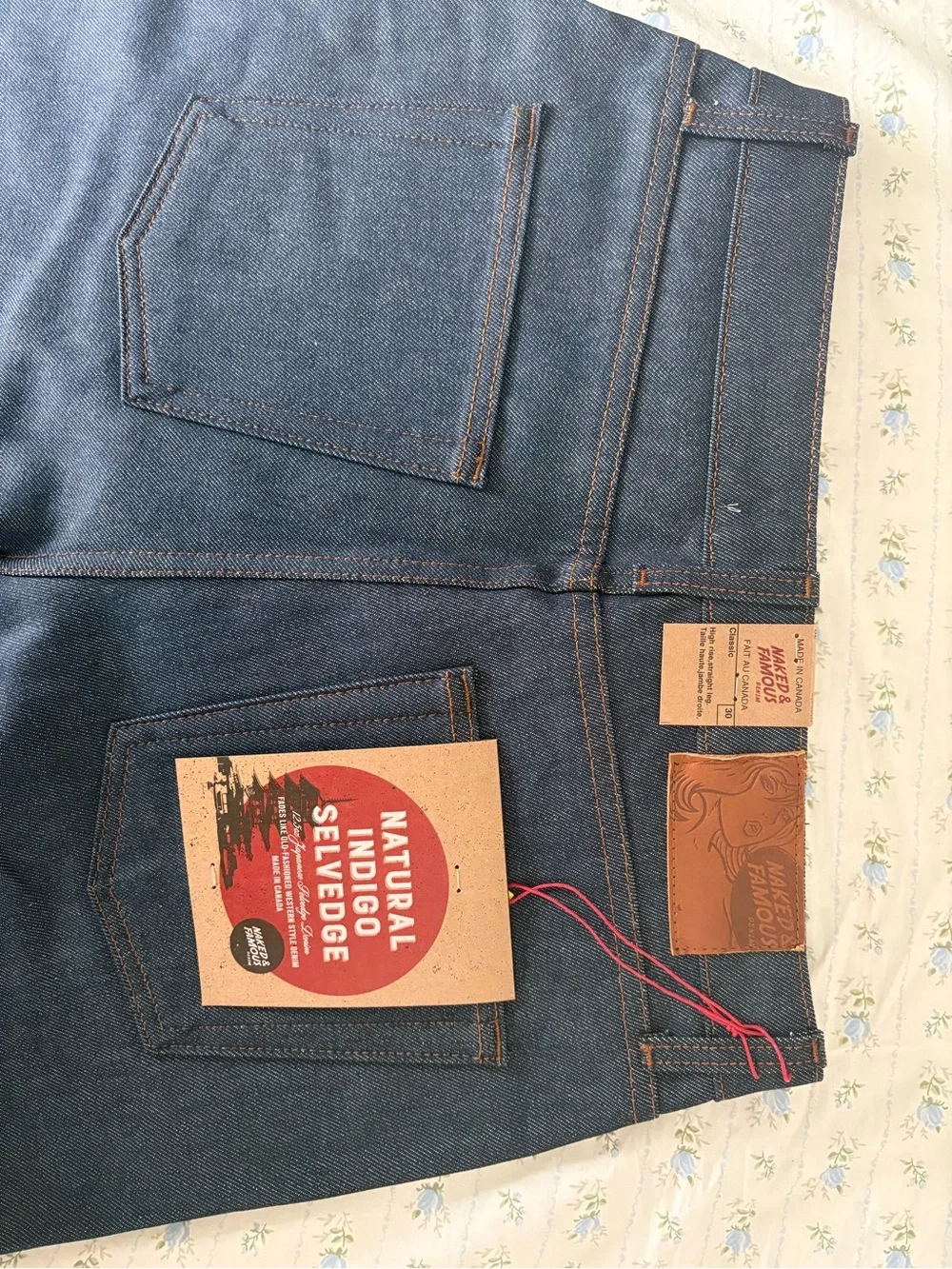 Naked & Famous Denim Natural Indigo Slim Straight Jeans